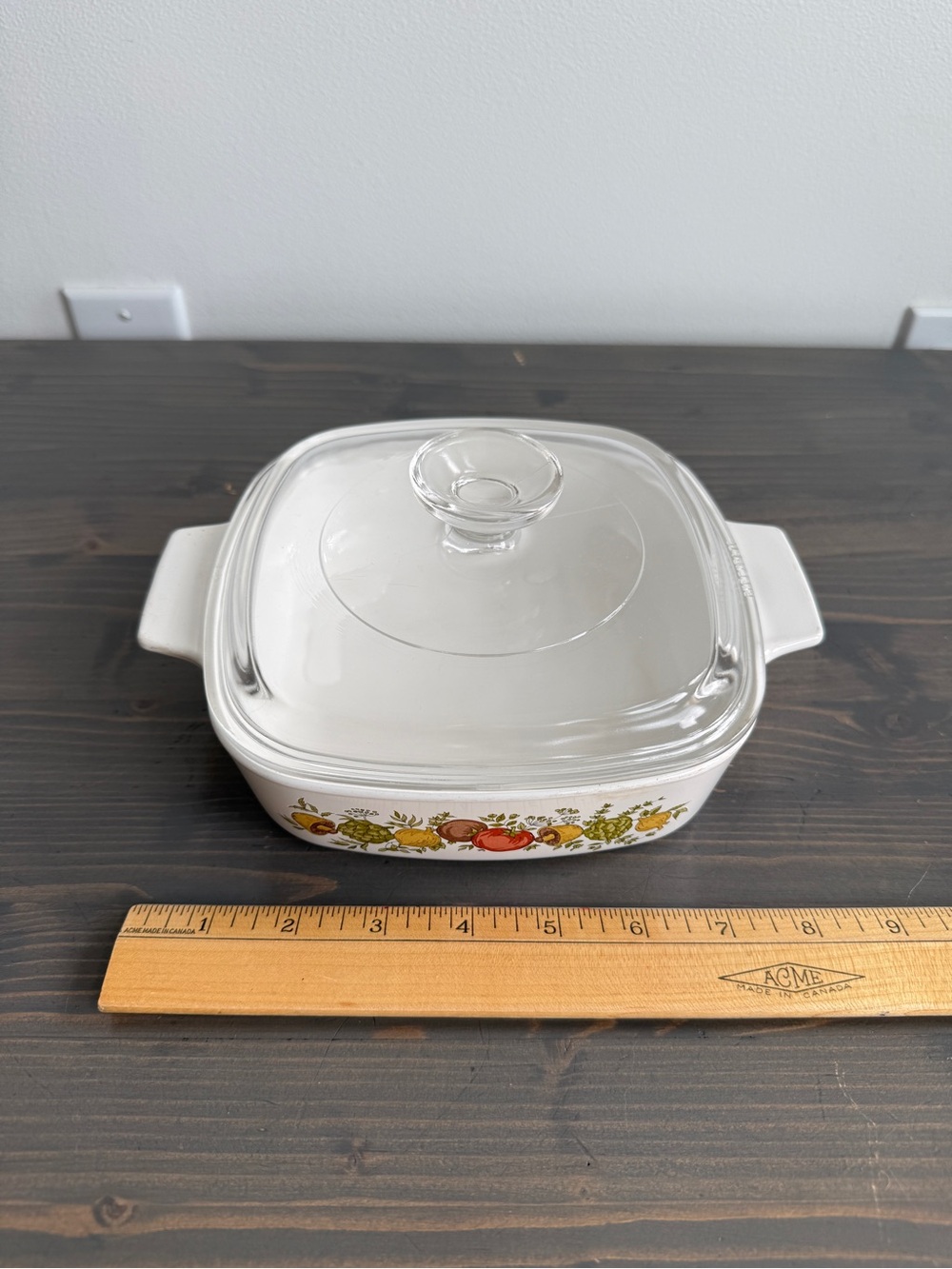 Vintage Corningware spice of life dish with glass Pyrex lid - Picture 6 of 14